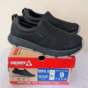 New Gerry Men's Moc II Slip On Shoes Black Size 9